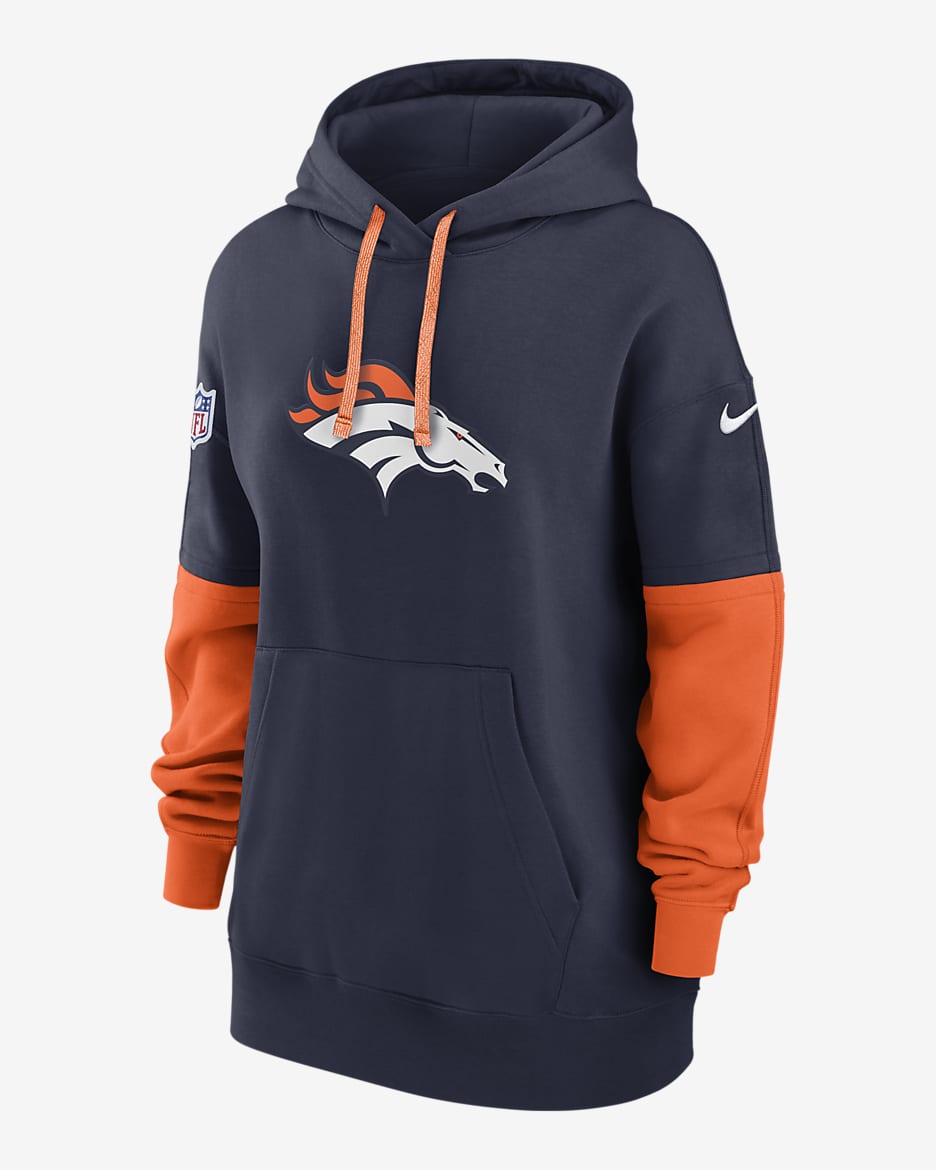 Denver Broncos Sideline Essential Women s Nike NFL Pullover Hoodie. Nike